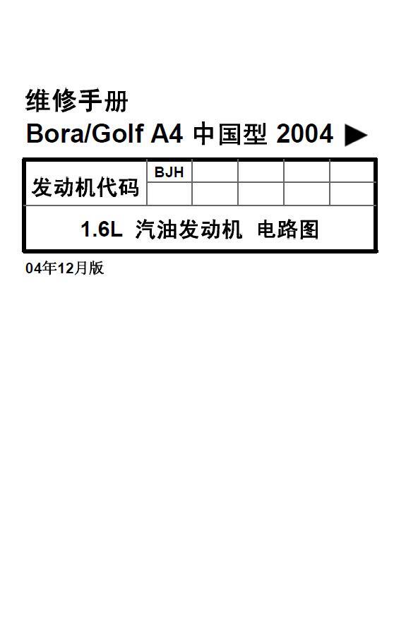 BJH大众Bora/Golf发动机电路图